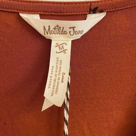 NEW Matilda Jane Wonderment Isn't It Lovely Wrap Dress Women Terracotta Medium - Picture 3 of 3